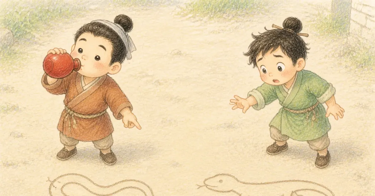畫蛇添足插畫：第 6 段