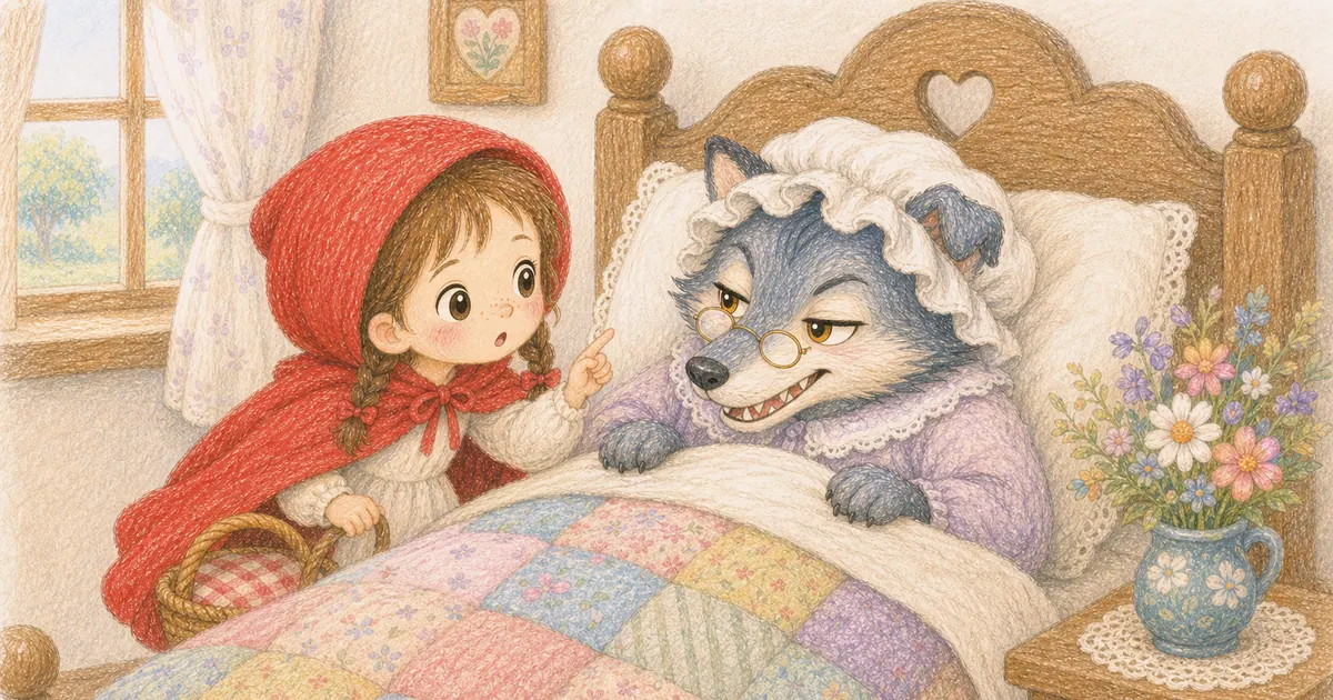 小紅帽插畫:第 4 段