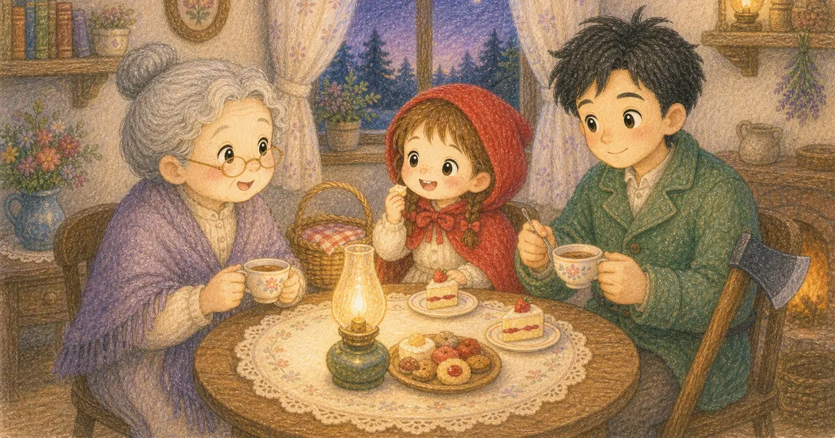 小紅帽插畫:第 6 段