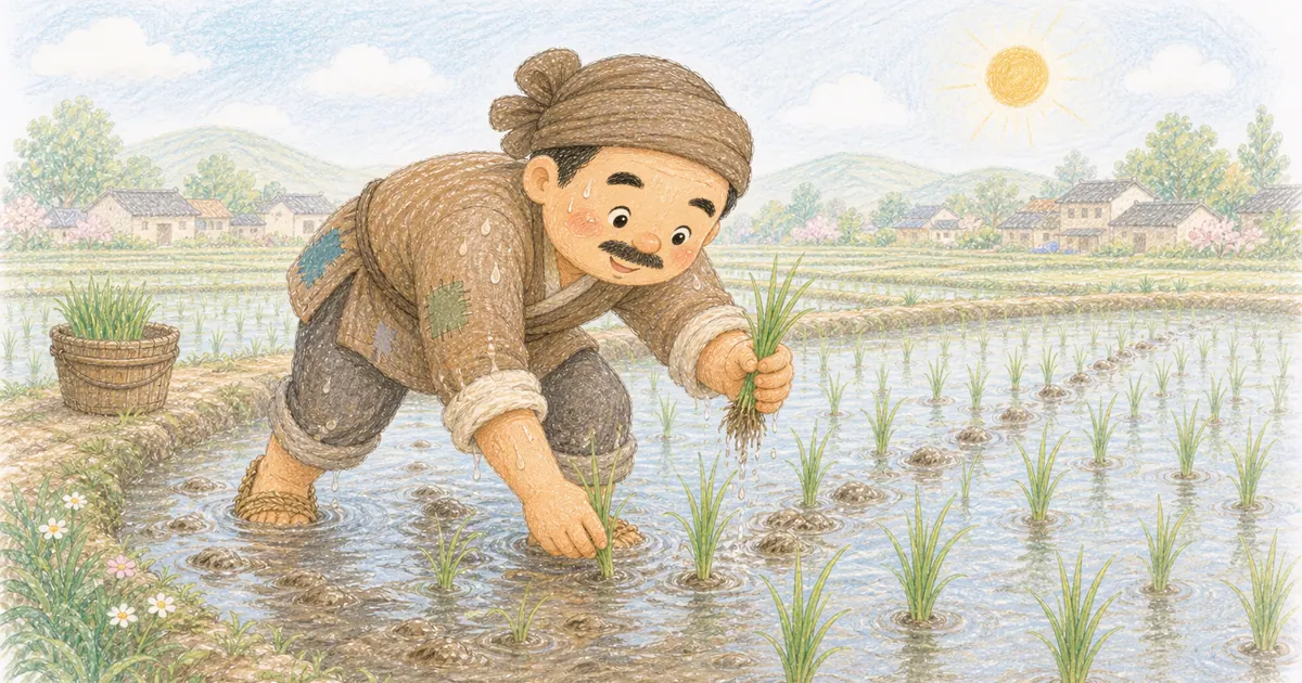 揠苗助長插畫：第 4 段
