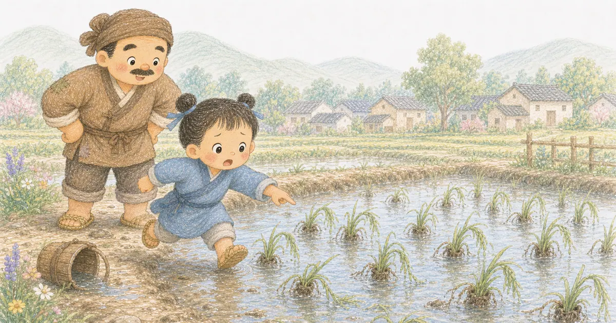 揠苗助長插畫：第 5 段