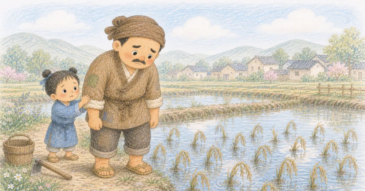 揠苗助長插畫：第 6 段