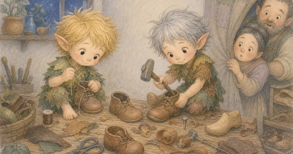 小精靈與鞋匠插畫：第 5 段