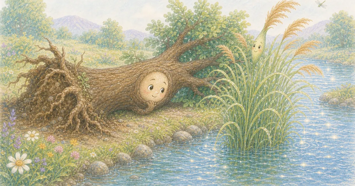 橡樹與蘆葦插畫：第 7 段