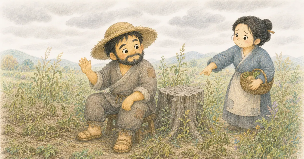 守株待兔插畫：第 4 段